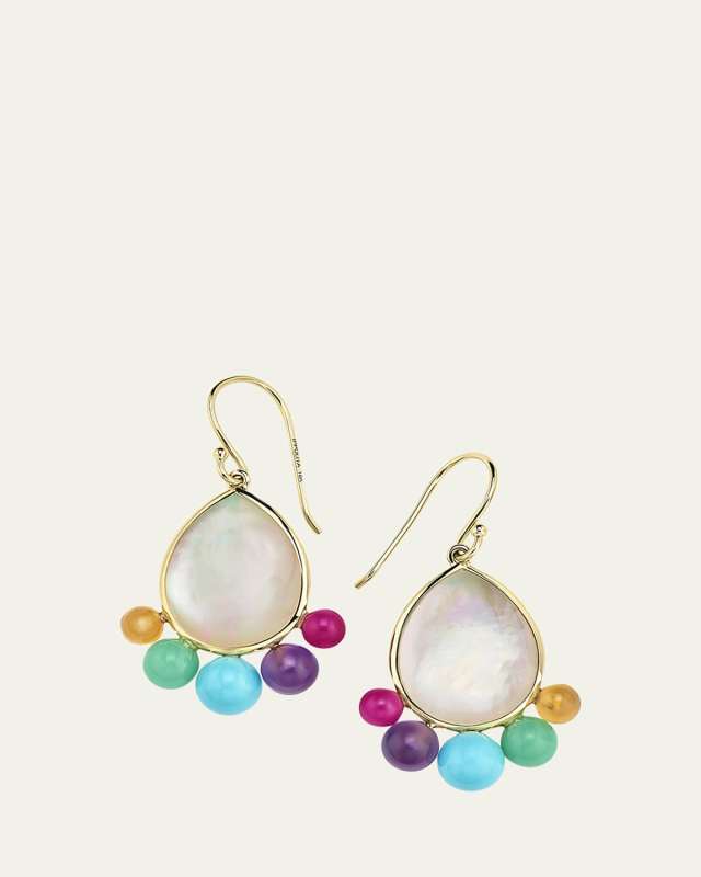 Nova 18k Gold Turquoise Pear Drop Earrings
